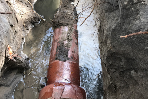 major sewer leak