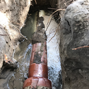 major sewer leak